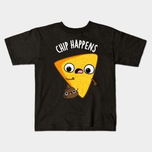 Chip Happens Funny Poop Puns Kids T-Shirt